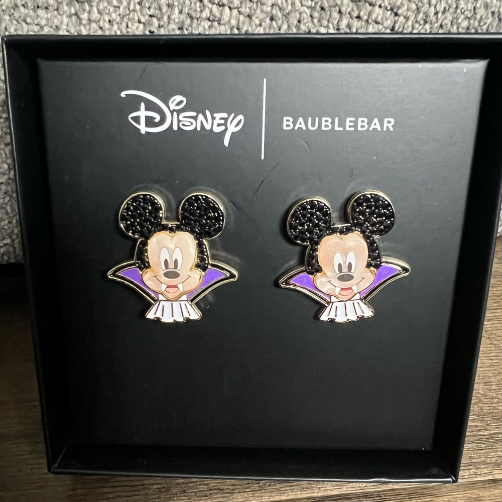 Disney Halloween Baublebar Mickey Mouse Vampire Earrings